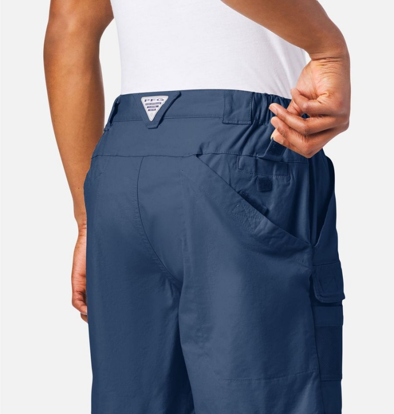 Blue Men's Columbia PFG Half Moon III Shorts | FIWGC-2103