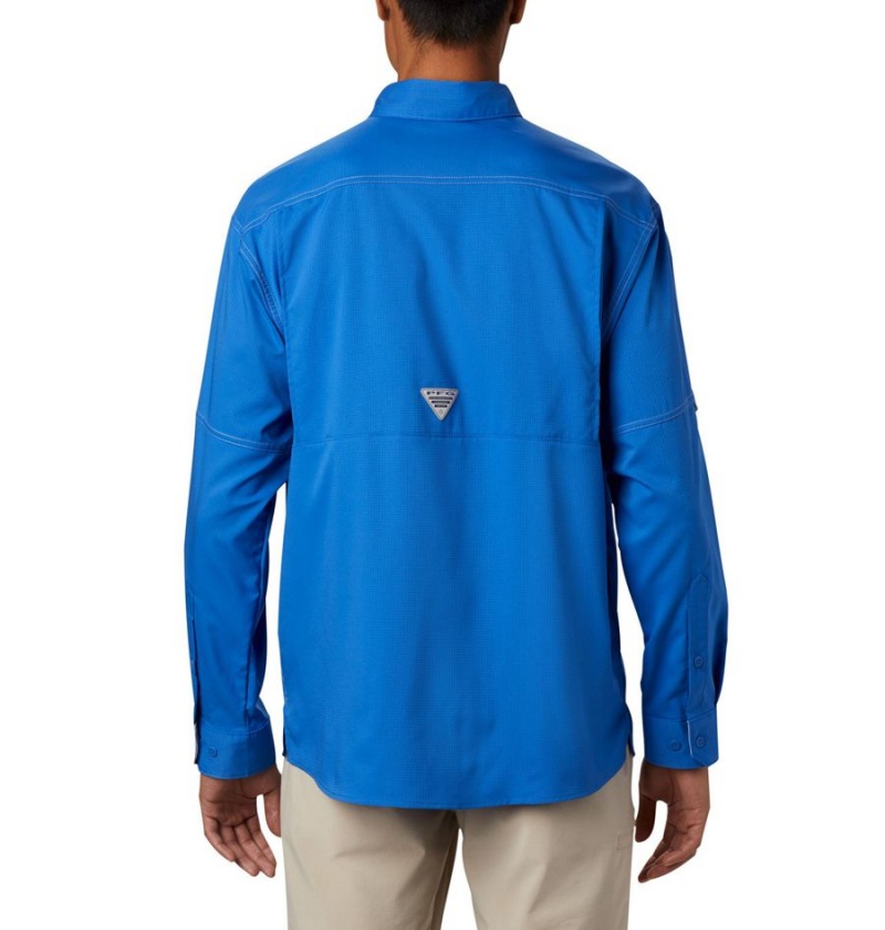 Blue Men's Columbia PFG Low Drag Offshore Long Sleeve Shirt | BLEDS-5382