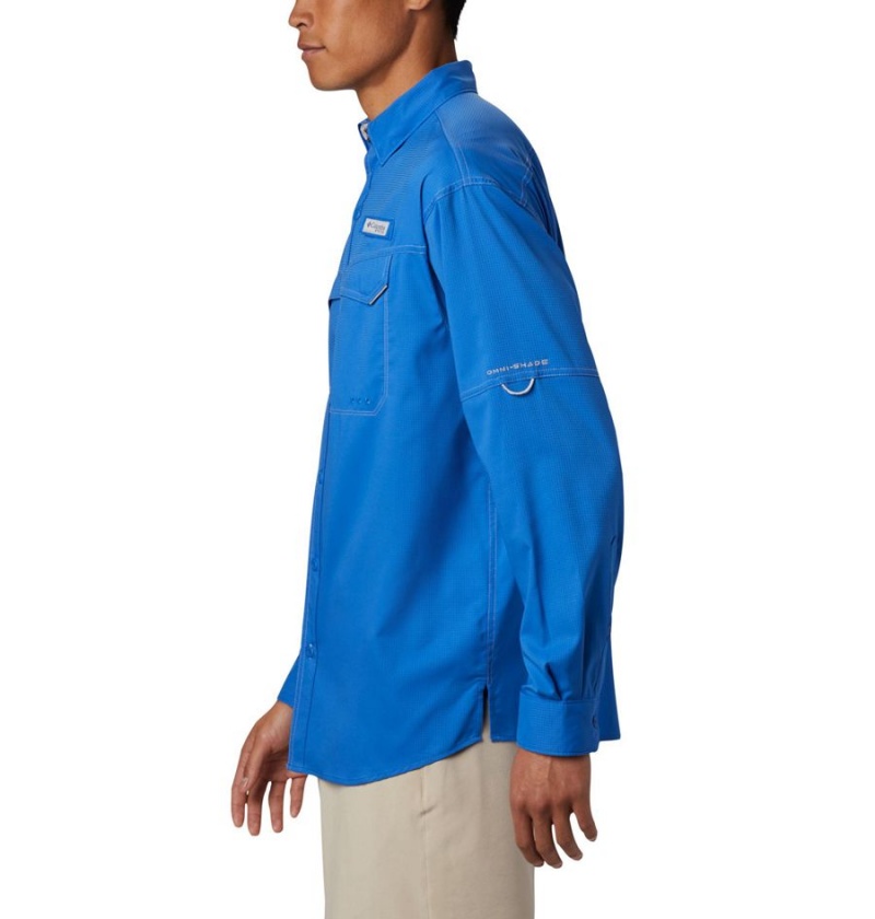 Blue Men's Columbia PFG Low Drag Offshore Long Sleeve Shirt | BLEDS-5382