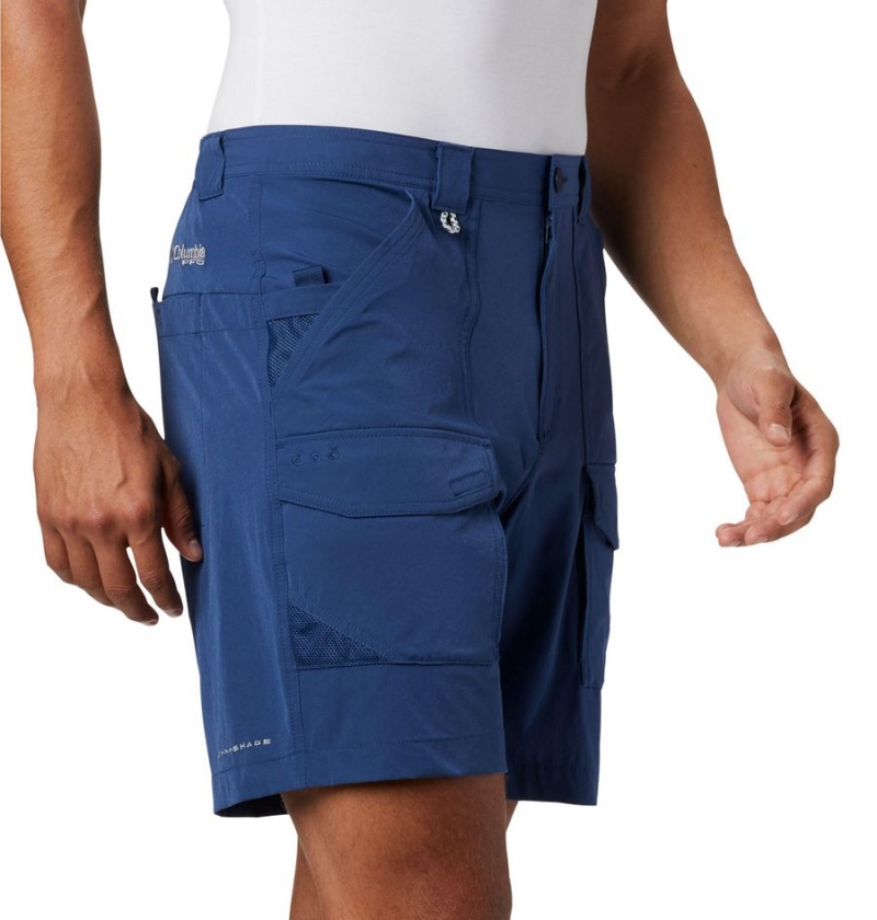 Blue Men's Columbia PFG Permit III Shorts | TJBKY-2364