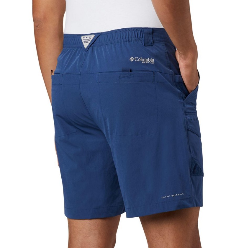 Blue Men's Columbia PFG Permit III Shorts | TJBKY-2364