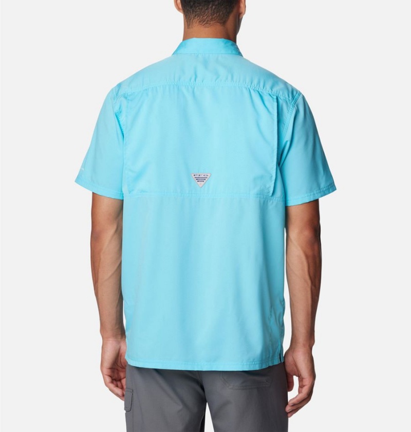 Blue Men's Columbia PFG Slack Tide Camp Shirt | FVESI-1350