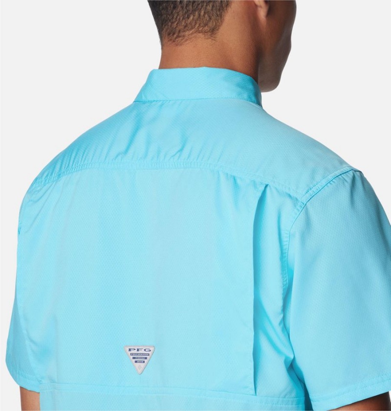 Blue Men's Columbia PFG Slack Tide Camp Shirt | FVESI-1350