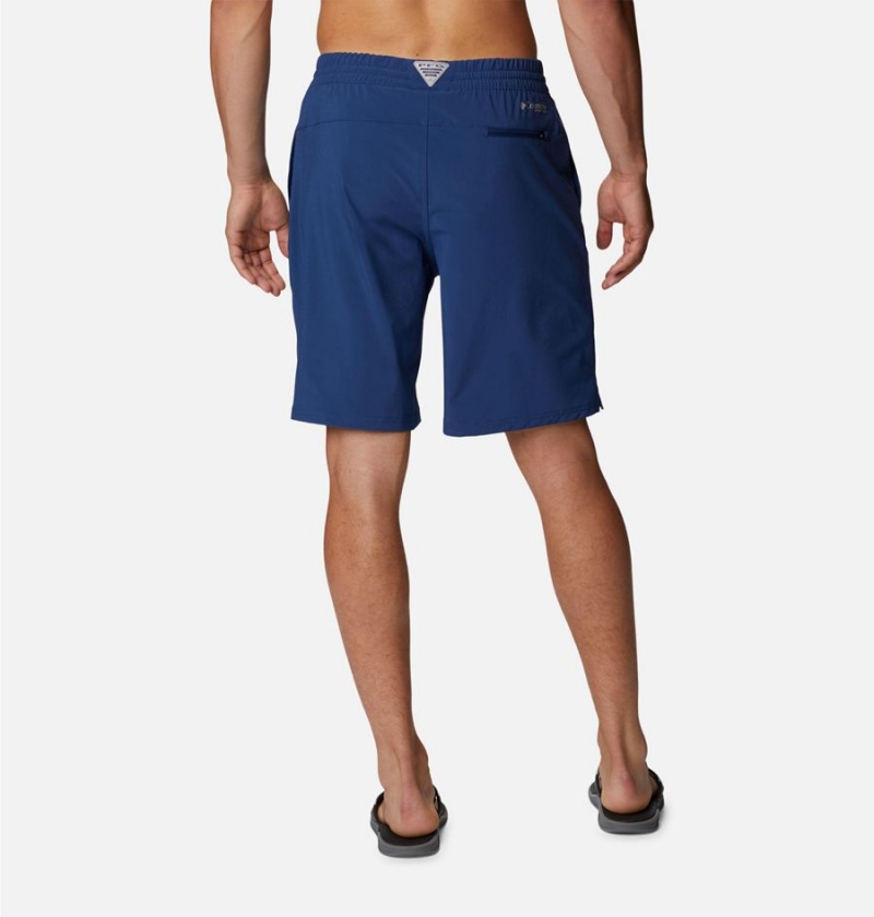 Blue Men's Columbia PFG Slack Tide Hybrid Water Shorts | DWOJP-6851