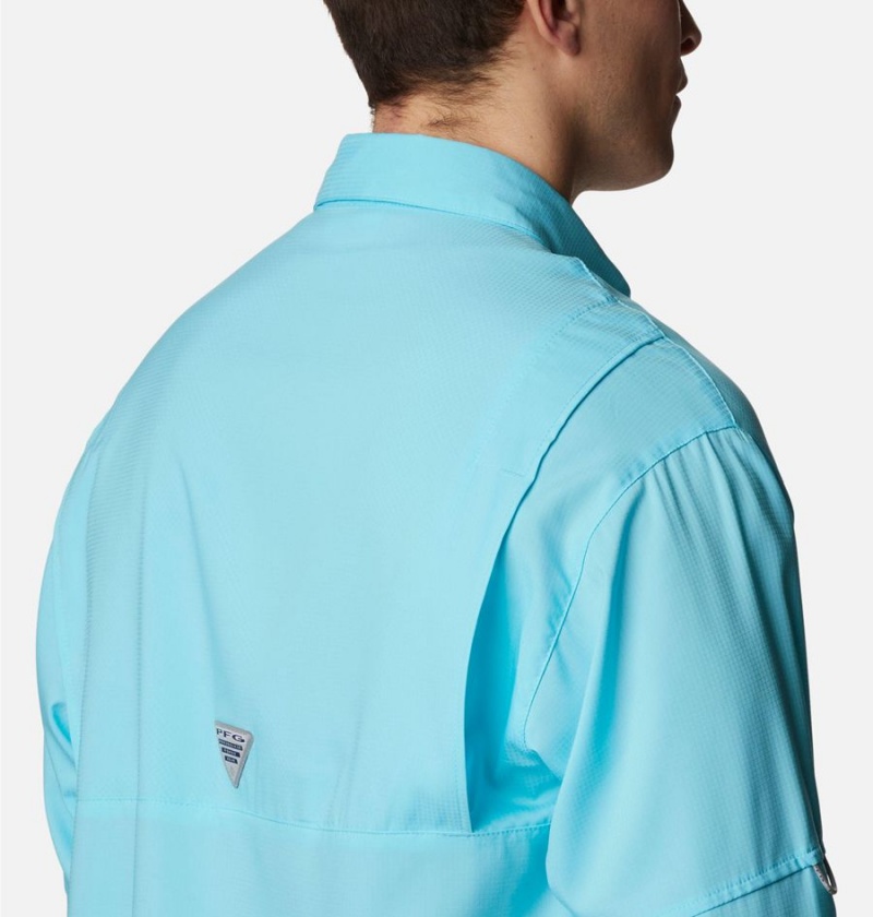 Blue Men's Columbia PFG Tamiami II Long Sleeve Shirt | WEHAD-2659