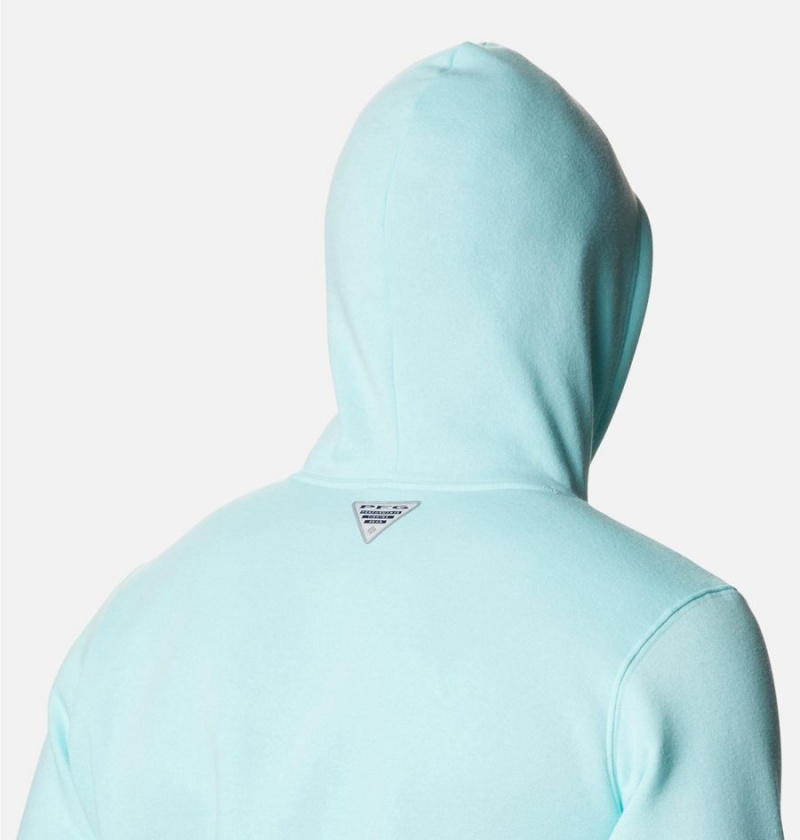 Blue Men's Columbia PFG Triangle II Hoodie | SQNYG-6821