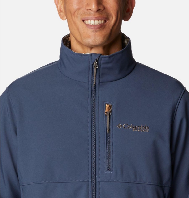 Blue Men's Columbia PHG Ascender Softshell Jackets | NIXWM-0894