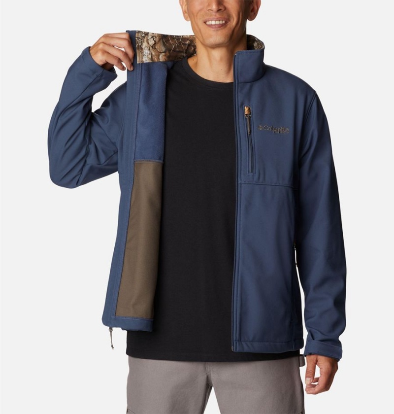 Blue Men's Columbia PHG Ascender Softshell Jackets | NIXWM-0894