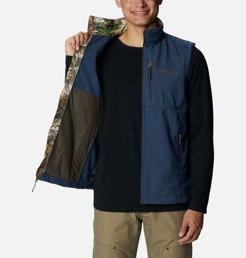 Blue Men's Columbia PHG Ascender Softshell Vest | CKLOH-7250