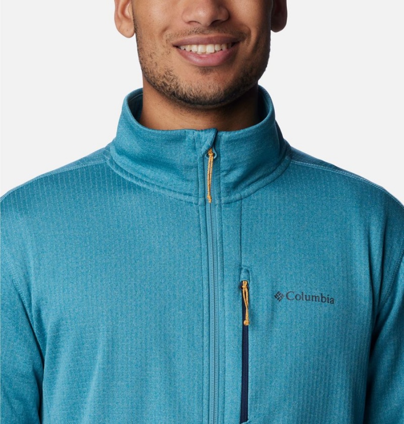 Blue Men's Columbia Park View Full Zip Fleece Jacket | DRYWZ-9401