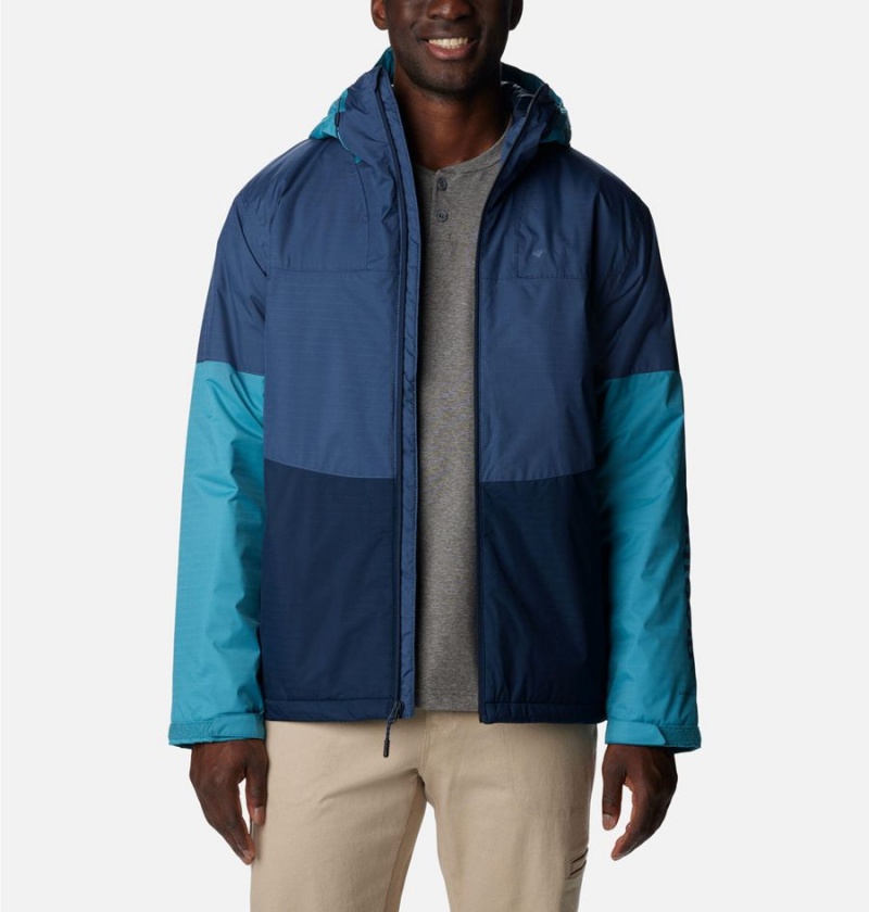 Blue Men's Columbia Point Park Insulated Puffer Jacket | TREPX-3024