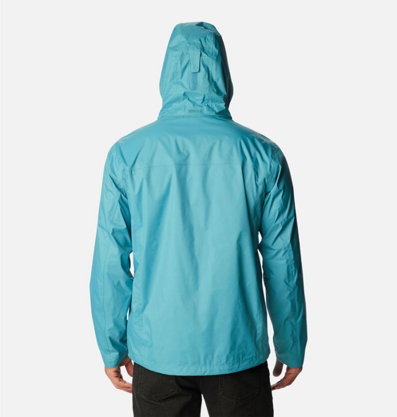 Blue Men's Columbia Pouration Rain Jacket | ROLBJ-2596