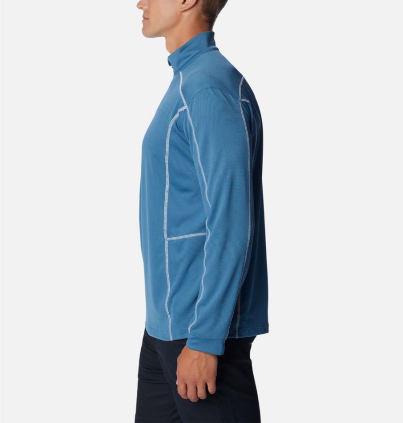 Blue Men's Columbia Shotgun Quarter Zip Golf Pullover | TQLZK-8243