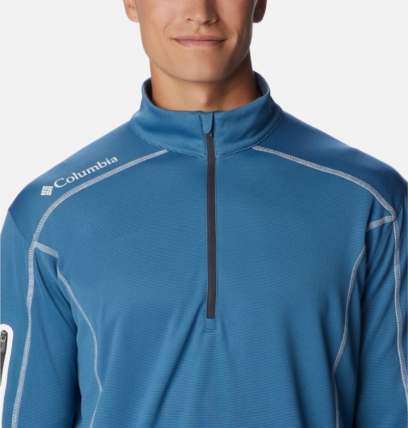 Blue Men's Columbia Shotgun Quarter Zip Golf Pullover | TQLZK-8243