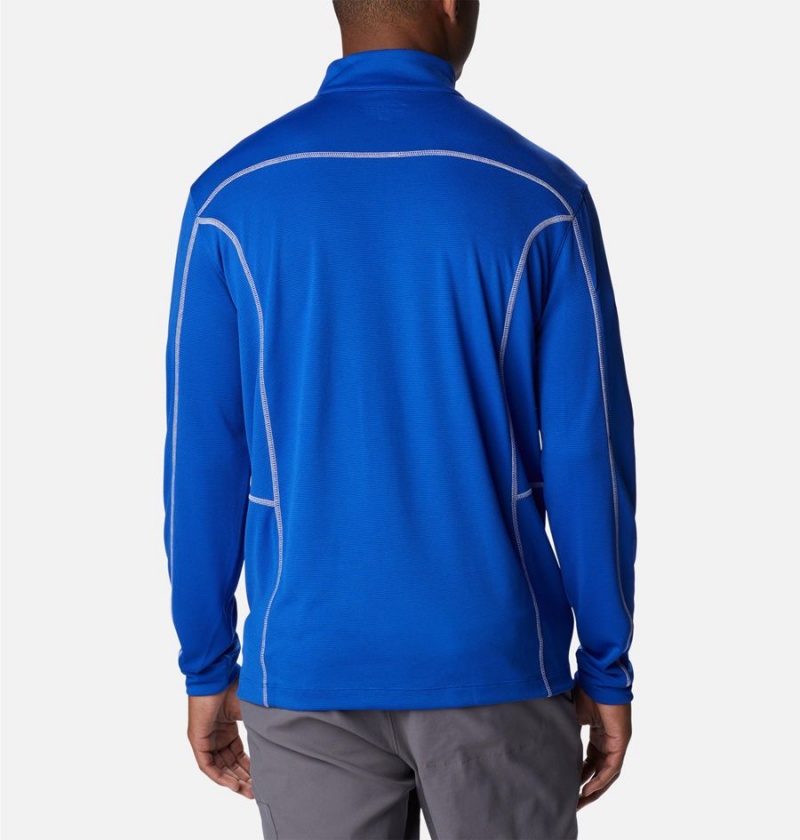 Blue Men's Columbia Shotgun Quarter Zip Golf Pullover | WABQK-7350