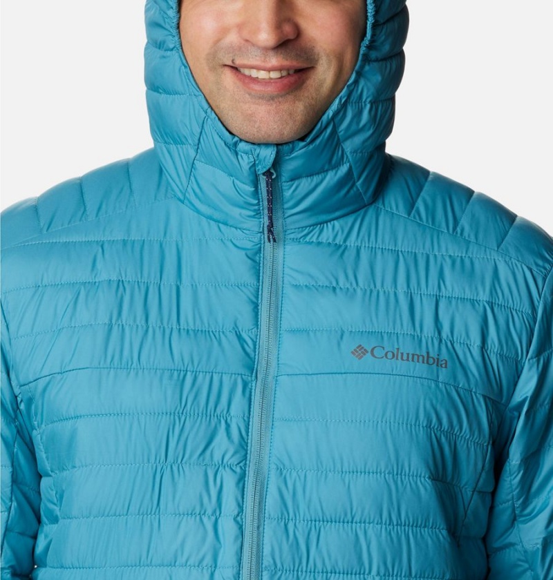 Blue Men's Columbia Silver Falls Hooded Insulated Puffer Jacket | ARVTL-6719