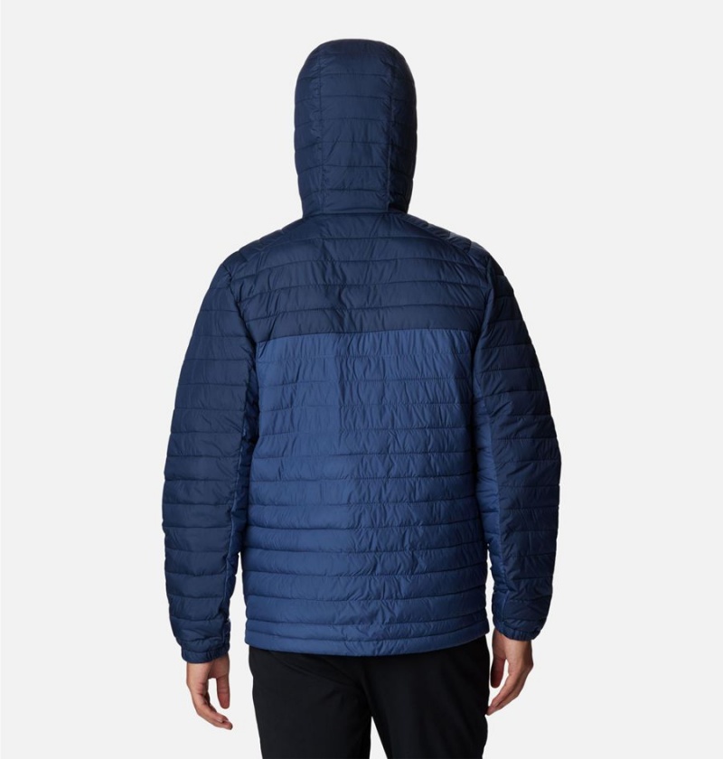 Blue Men's Columbia Silver Falls Hooded Insulated Puffer Jacket | FZROA-5486