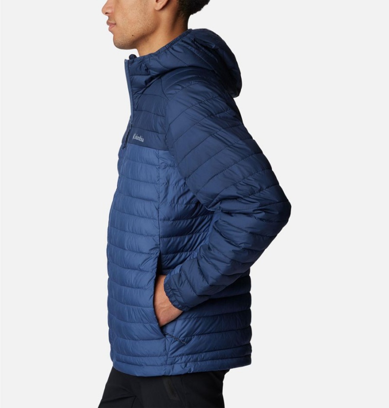 Blue Men's Columbia Silver Falls Hooded Insulated Puffer Jacket | FZROA-5486