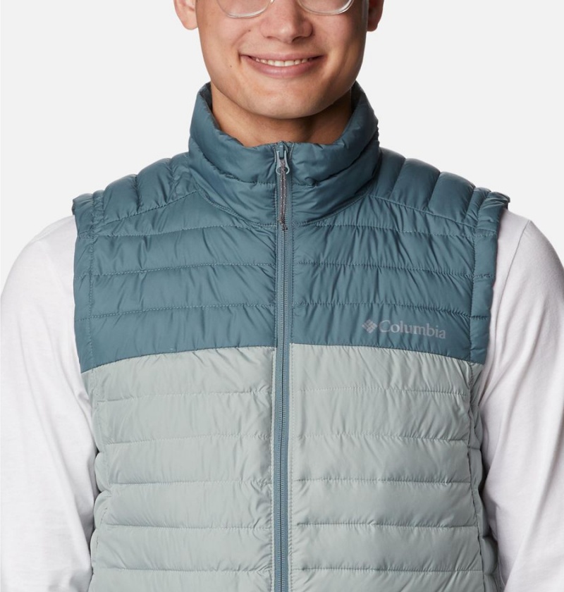 Blue Men's Columbia Silver Falls Vest | JBPSU-9152