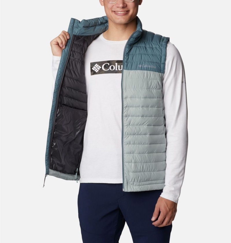 Blue Men's Columbia Silver Falls Vest | JBPSU-9152