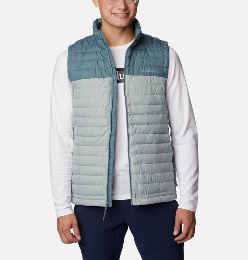 Blue Men's Columbia Silver Falls Vest | JBPSU-9152