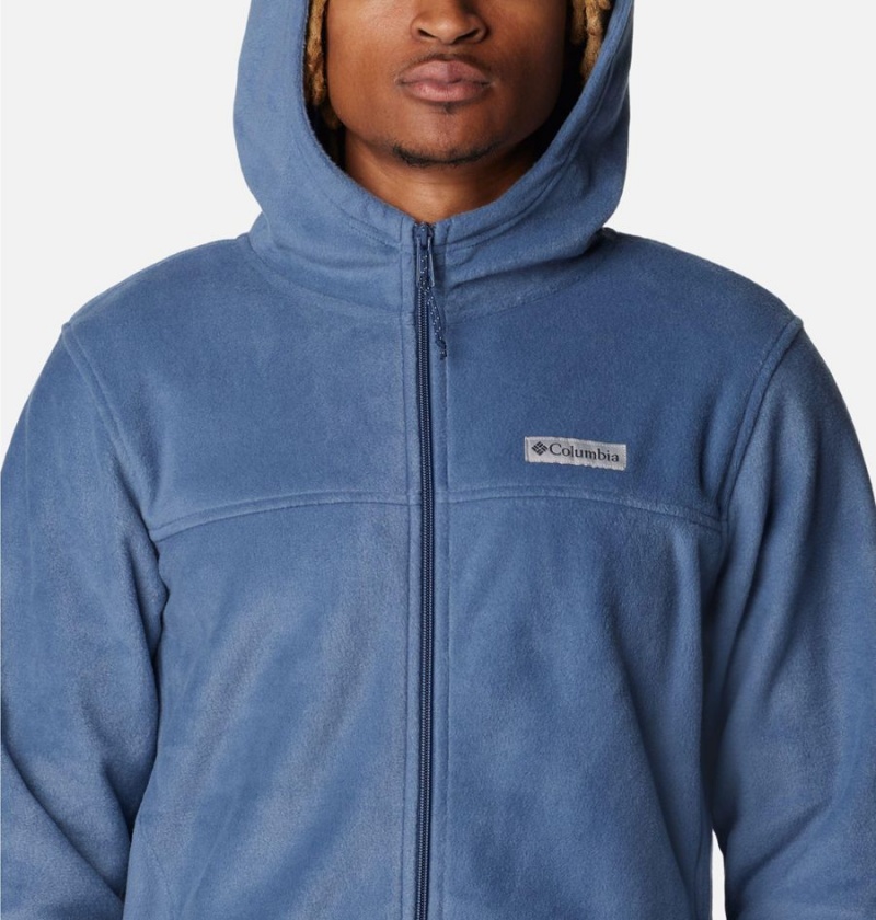 Blue Men's Columbia Steens Mountain Full Zip Hoodie Fleece Jacket | GPLAI-6402