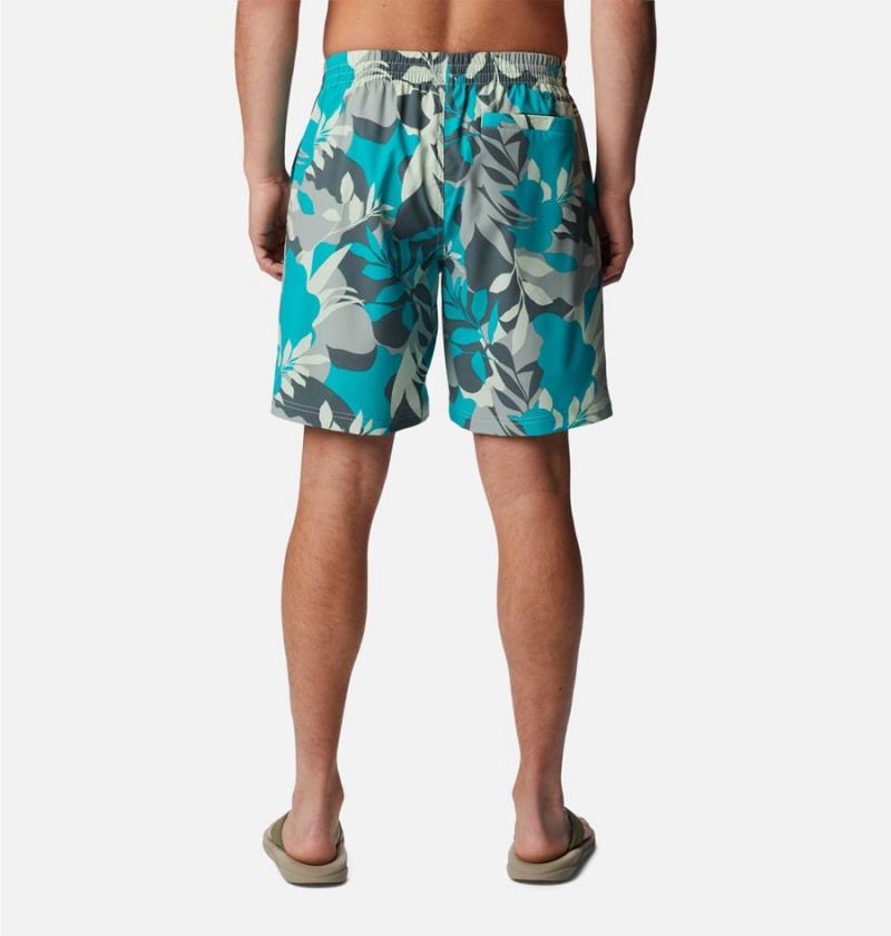 Blue Men's Columbia Summertide Stretch Printed Shorts | HTYPE-0961