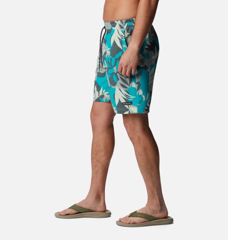 Blue Men's Columbia Summertide Stretch Printed Shorts | HTYPE-0961