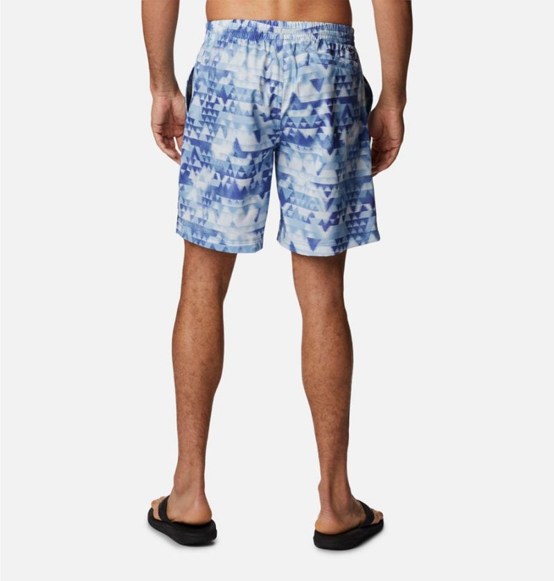 Blue Men's Columbia Summertide Stretch Printed Shorts | OVGSN-9165