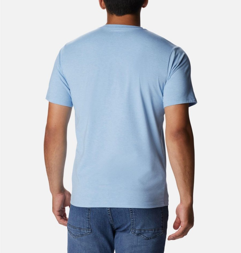 Blue Men's Columbia Sun Trek Short Sleeve T-Shirt | APBQR-5692