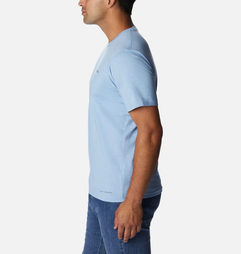 Blue Men's Columbia Sun Trek Short Sleeve T-Shirt | APBQR-5692