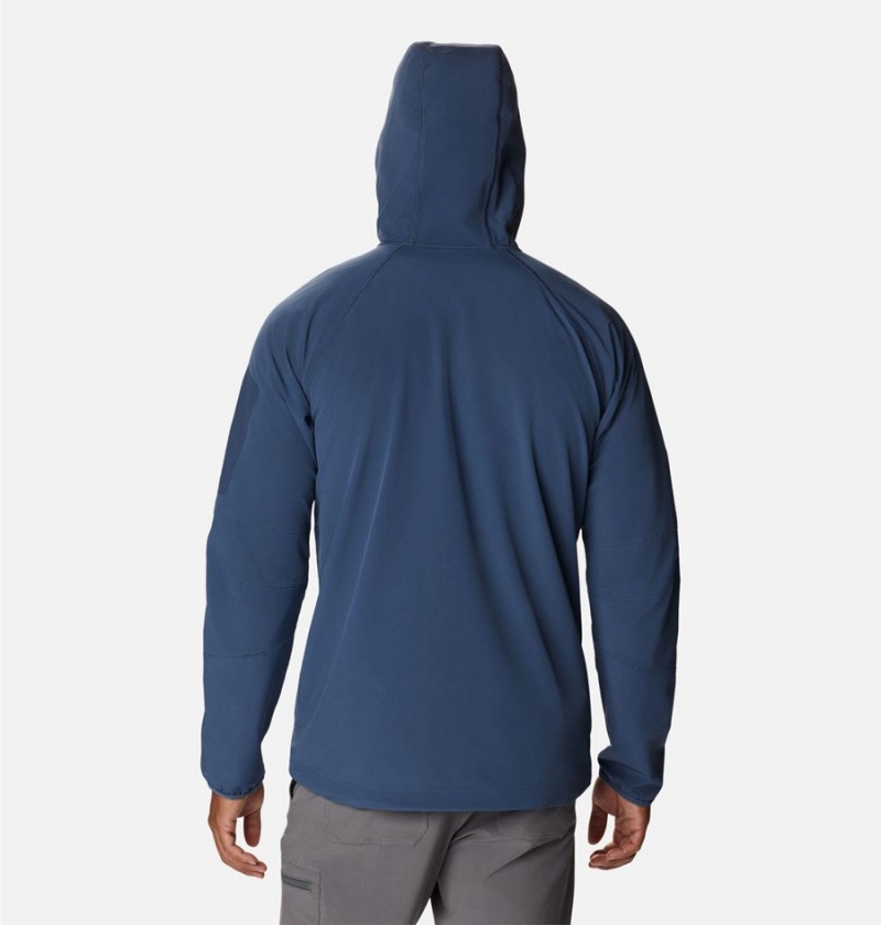 Blue Men's Columbia Tall Heights Hooded Softshell Jackets | VWRAJ-3056