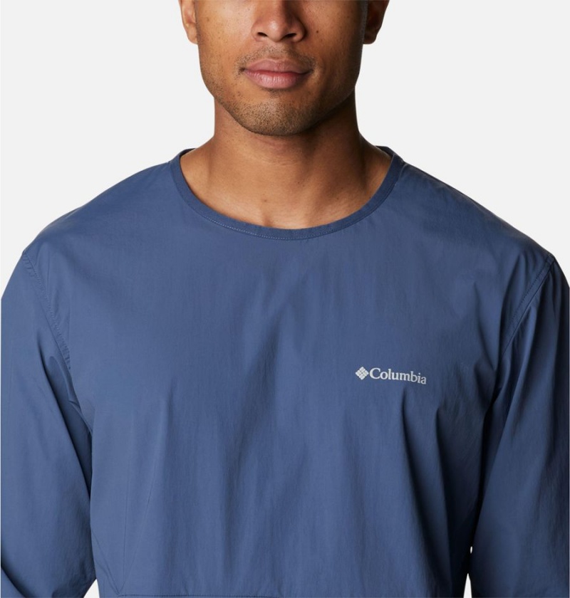 Blue Men's Columbia Tech Trail Woven Shirt Pullover | POCVX-8769