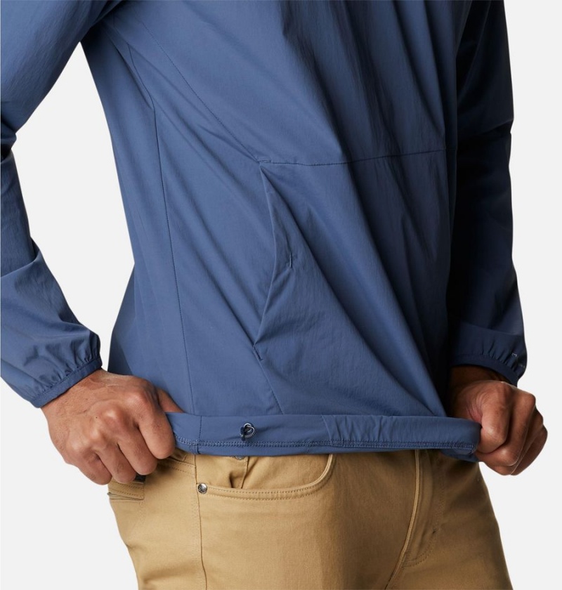 Blue Men's Columbia Tech Trail Woven Shirt Pullover | POCVX-8769