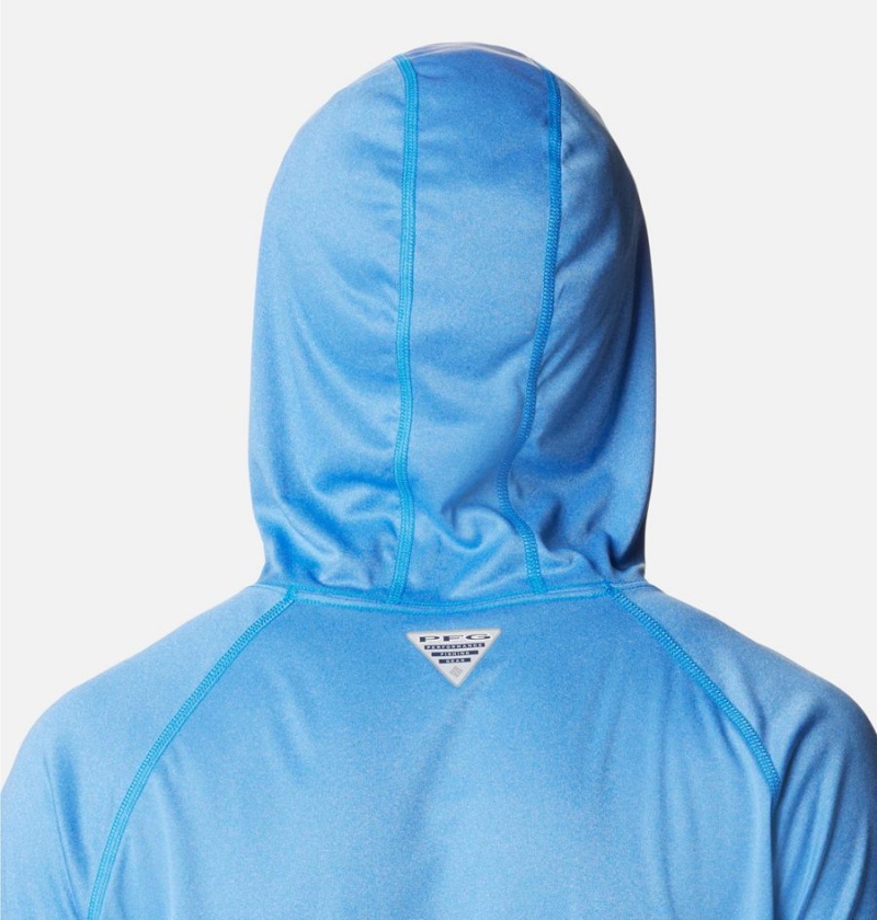 Blue Men's Columbia Terminal Tackle Heather Hoodie | MBKQH-5490