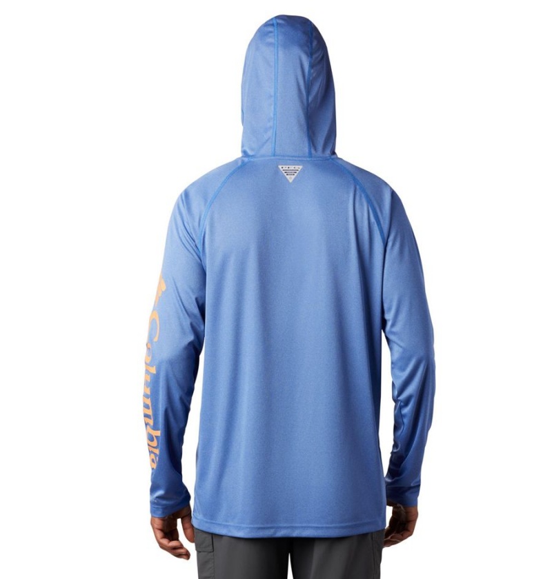 Blue Men's Columbia Terminal Tackle Heather Hoodie | HEIWP-5381