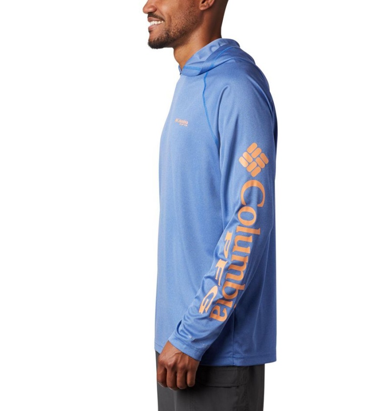 Blue Men's Columbia Terminal Tackle Heather Hoodie | HEIWP-5381