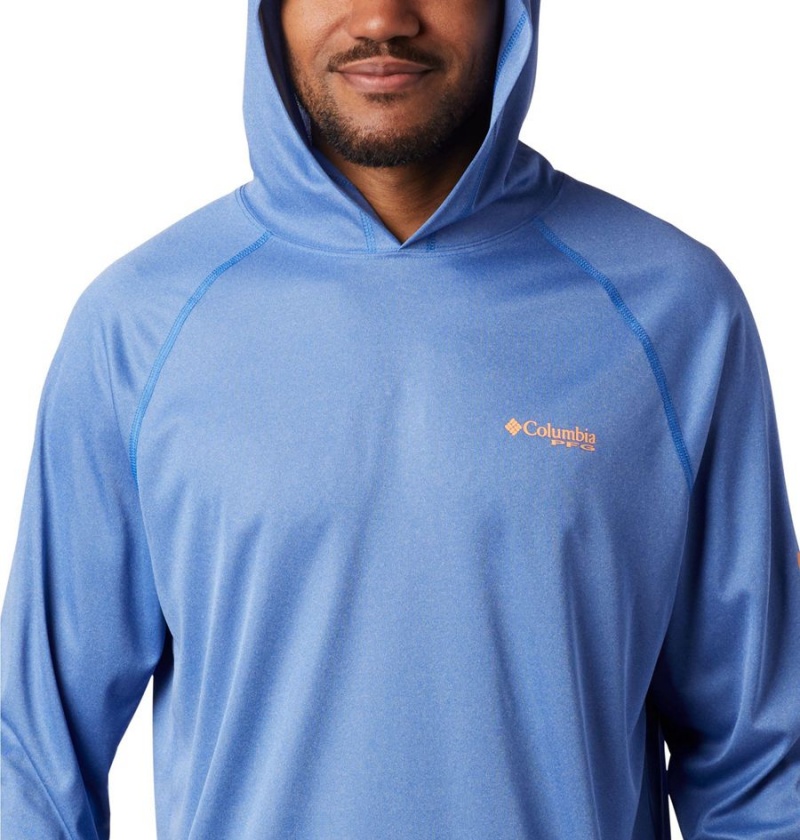 Blue Men's Columbia Terminal Tackle Heather Hoodie | HEIWP-5381