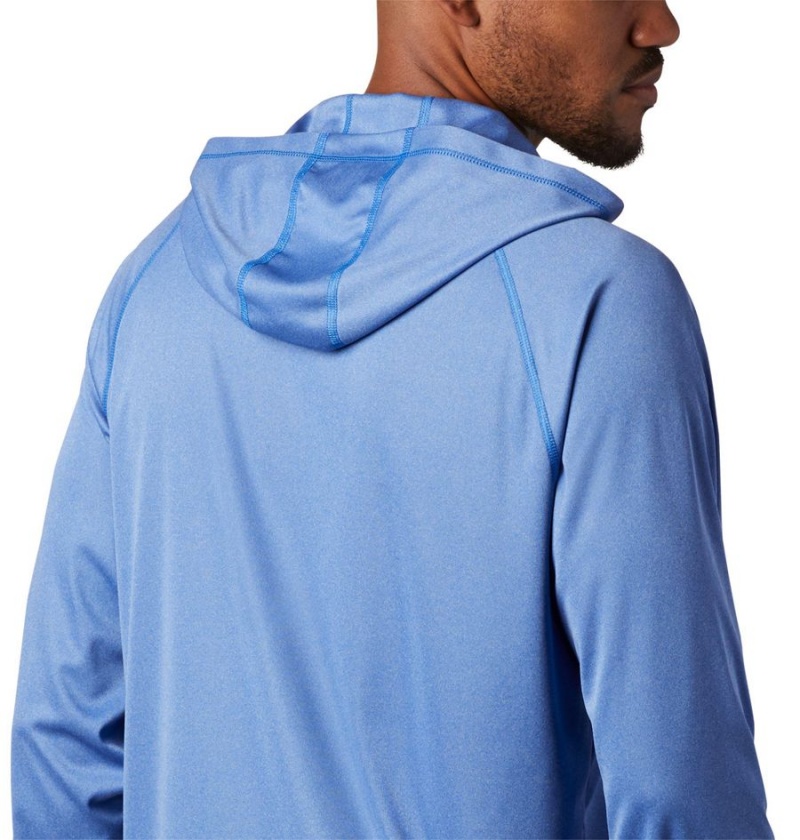 Blue Men's Columbia Terminal Tackle Heather Hoodie | HEIWP-5381