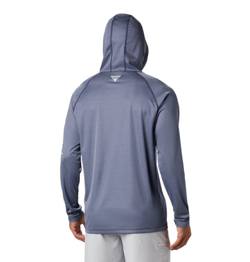 Blue Men's Columbia Terminal Tackle Heather Hoodie | MQGKB-5701