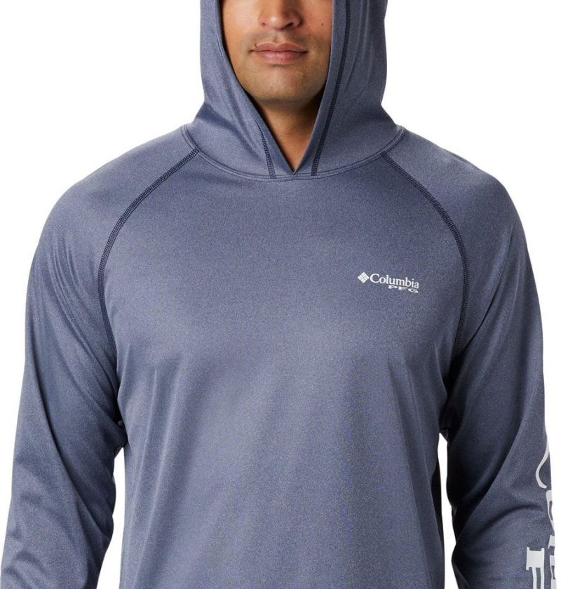 Blue Men's Columbia Terminal Tackle Heather Hoodie | MQGKB-5701