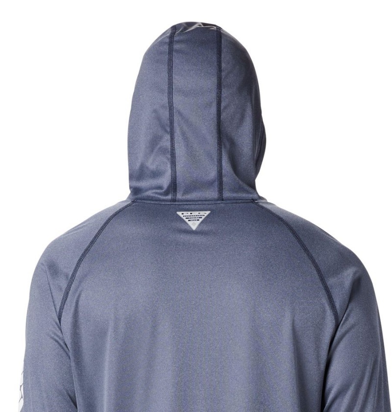 Blue Men's Columbia Terminal Tackle Heather Hoodie | MQGKB-5701