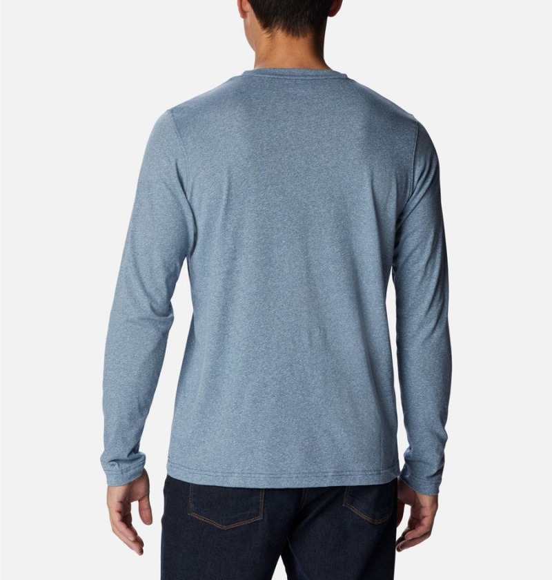 Blue Men's Columbia Thistletown Hills Henley T-Shirt | PBACS-3985