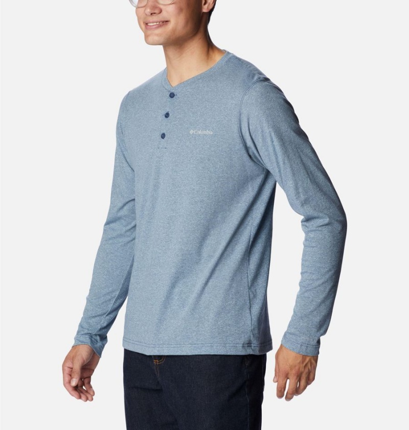 Blue Men's Columbia Thistletown Hills Henley T-Shirt | PBACS-3985