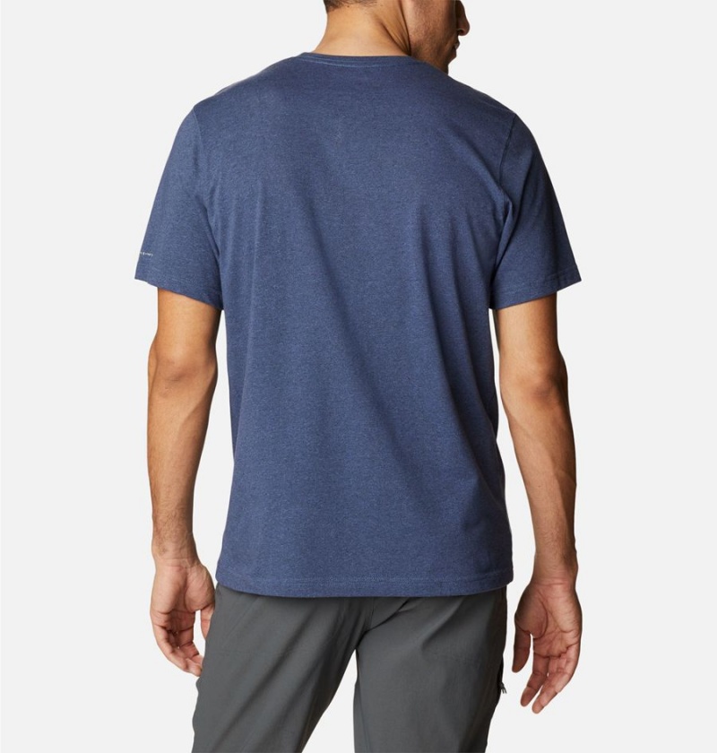 Blue Men's Columbia Thistletown Hills Short Sleeve T-Shirt | MLFTP-3850