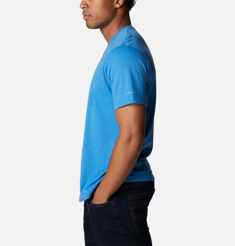 Blue Men's Columbia Thistletown Hills Short Sleeve T-Shirt | CZIFU-1649