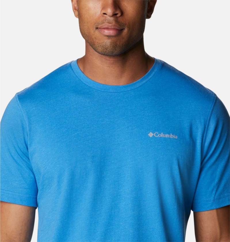 Blue Men's Columbia Thistletown Hills Short Sleeve T-Shirt | CZIFU-1649