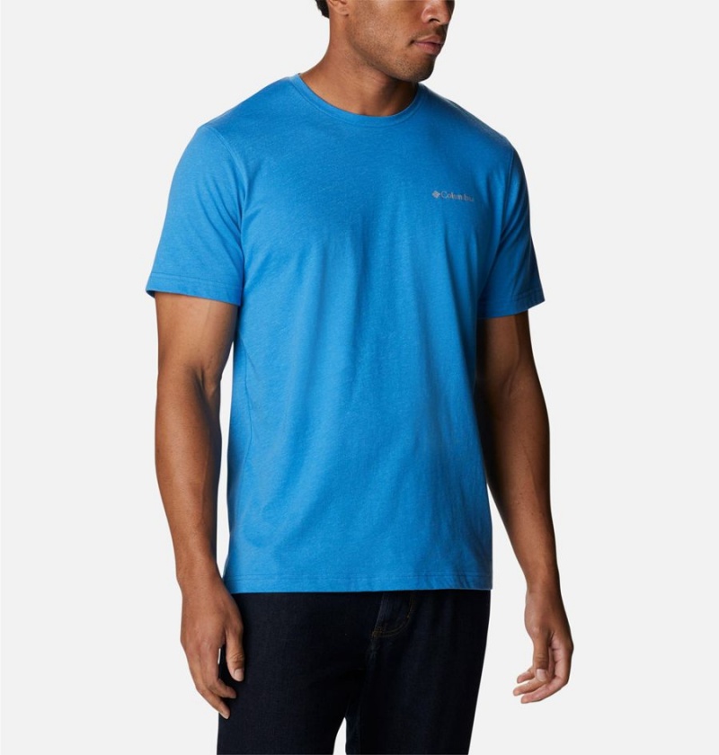 Blue Men's Columbia Thistletown Hills Short Sleeve T-Shirt | CZIFU-1649