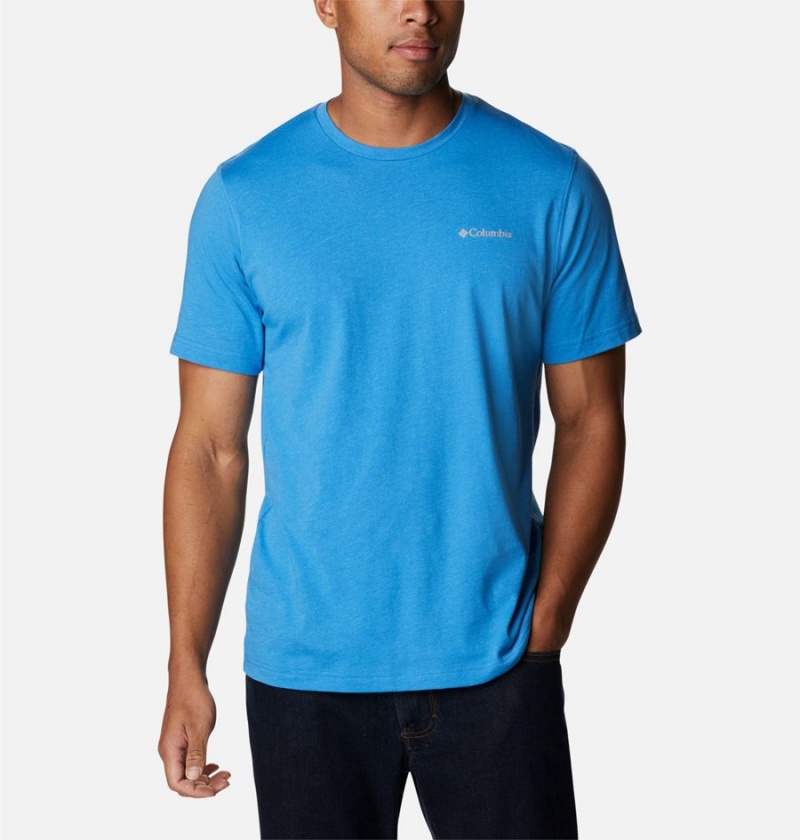 Blue Men\'s Columbia Thistletown Hills Short Sleeve T-Shirt | CZIFU-1649