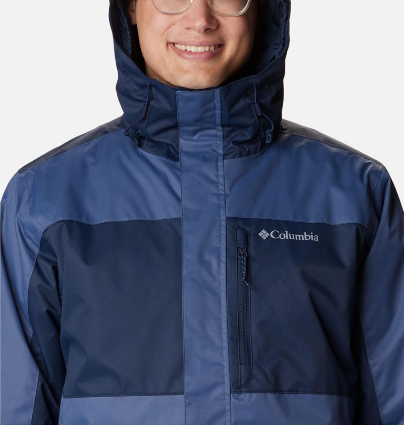 Blue Men's Columbia Tipton Peak II Insulated Rain Jacket | HXZVD-4965